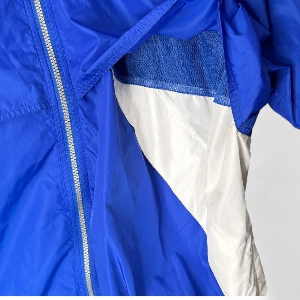VTG Nike Team Windbreaker Jacket Full Zip Blue White 90s Colorblock Retro Men XL